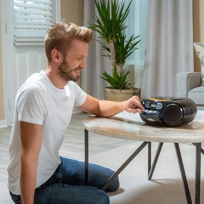 Imagem de Boombox Portátil Philips - Leitor de CD, Fita Cassete e MP3