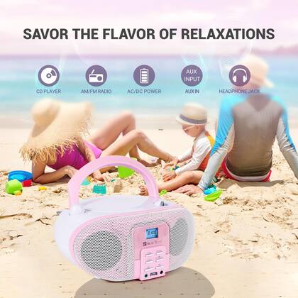 Imagem de Boombox Portátil SingingWood GC01 Macarons - Leitor de CD