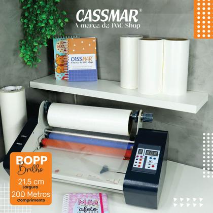 Imagem de Bopp Brilho Laminação Bobina A4 21,5cmx200m Cassmar 01un