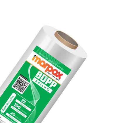 Imagem de BOPP Brilho para laminação Bobina A4 23cmx100m Marpax 01un