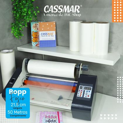 Imagem de BOPP Fosco para laminação Bobina A4 21,5cmx50m Cassmar 01un