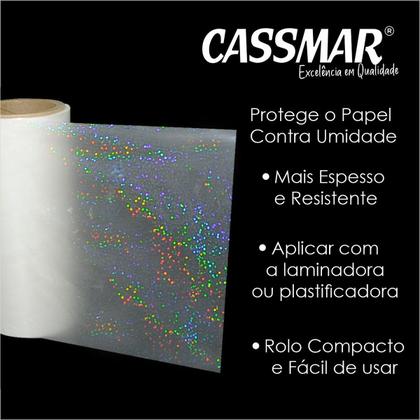 Imagem de Bopp Holográfico Confete Para Laminação 22cmx10 Cassmar 01 Uni