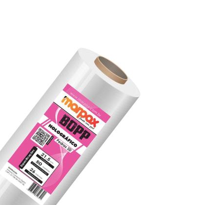 Imagem de BOPP Holográfico Pedras 3D Bobina com 21,5cmx50m Marpax 01un