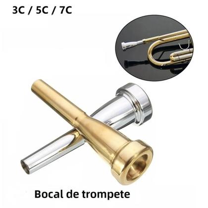 Imagem de Boquilha de Trompete Profissional Banhada a Ouro (3C, 5C, 7C) - Para Jogadores Avançados