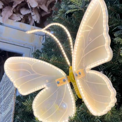 Imagem de Borboleta com movimento e led de 40cm para decoração c haste
