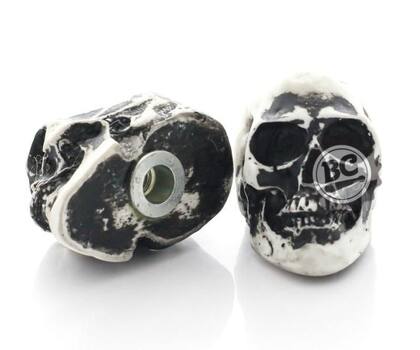 Imagem de Borboleta Gorilla Caveira Branca BPC para Estantes de Prato 8mm Kit com 2 Unidades