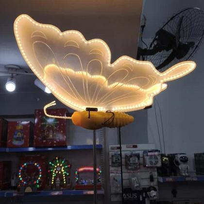 Imagem de Borboleta LED com Movimento Bate Asa Enfeite Natal Festa Aniversario Casamento Evento Decoraçao Moderno Gramado Jardim