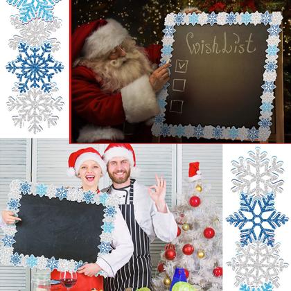 Imagem de Borda de floco de neve espiral de 21 m com acabamento em fita decorativa