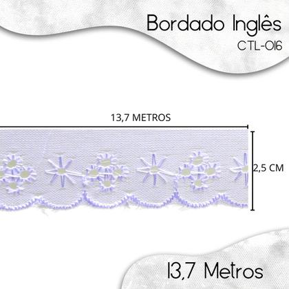 Imagem de Bordado Inglês Branco - Rolo Com 13,7 Metros - Ctl016 - Nybc