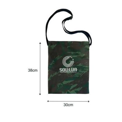 Imagem de Bornal Bolsa Camuflada Para Levar Copo Térmico Celular Praia