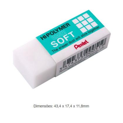 Imagem de Borracha Branca Soft Sem Resíduo Pentel Hi Polymer Tecnica