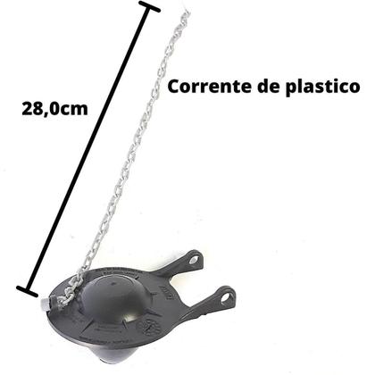 Imagem de Borracha De Fechamento Reparo Da Caixa Acoplada Obturador de Saída Água Universal Com Corrente