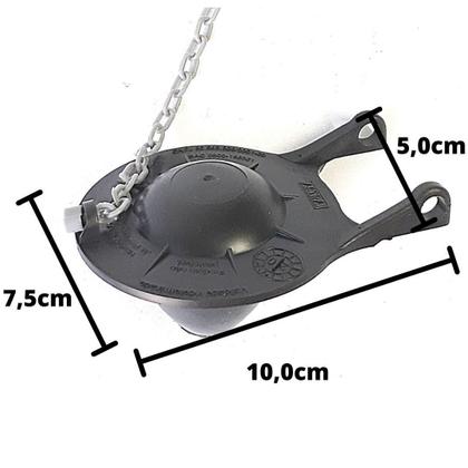 Imagem de Borracha De Fechamento Reparo Da Caixa Acoplada Obturador de Saída Água Universal Com Corrente