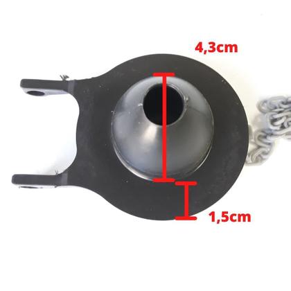 Imagem de Borracha De Fechamento Reparo Da Caixa Acoplada Obturador de Saída Água Universal Com Corrente