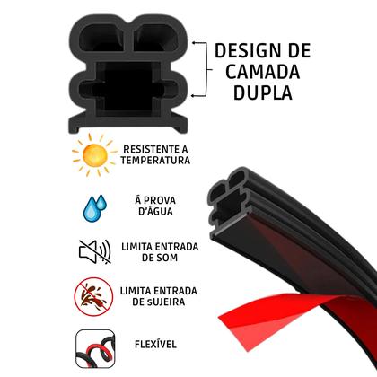 Imagem de Borracha de Vedação Universal Veicular Porta Carro 5 Metros