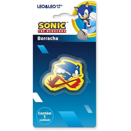 Imagem de Borracha Decorada Sonic com Formas Sortidas Caixa com 12