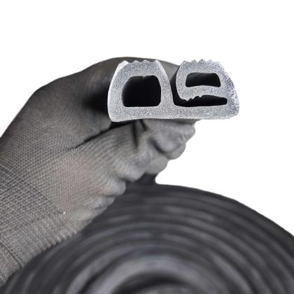 Imagem de Borracha Dupla Gaxeta P/ Porta Câmara Fria Frigorífica - 1 Metro Borrachas Londrina