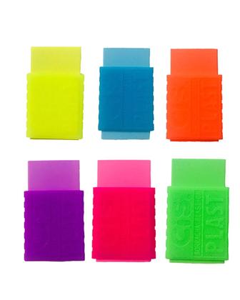 Imagem de Borracha Escolar Cis Plast Fluo - Azul Fluorescente