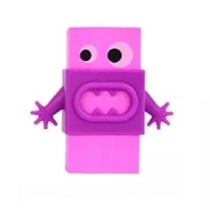Imagem de Borracha Escolar Plástica Carinhas Monstrinhos Com Capinha