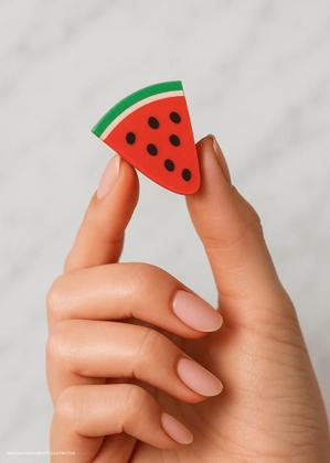 Imagem de Borracha Fofa Formato Frutas  Morango Maçã Melancia  Faculdade e Escritório