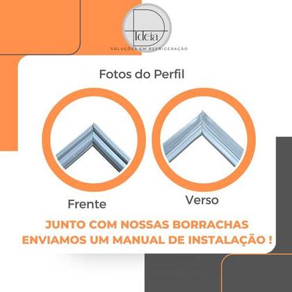 Imagem de Borracha Gaxeta Freezer Meltafrio Vf55d Cinza Preto Original