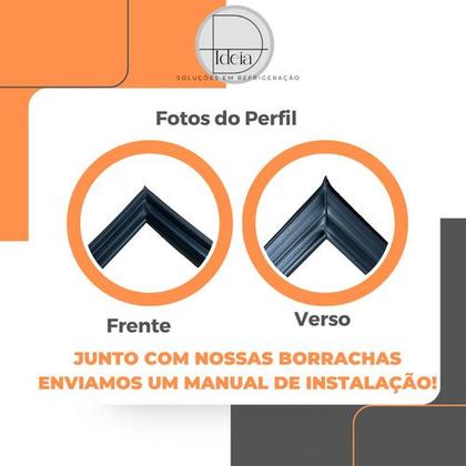 Imagem de Borracha Gaxeta Freezer Meltafrio Vf55d Cinza Preto Original
