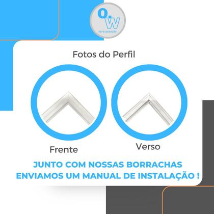 Imagem de Borracha Gaxeta Geladeira Refrigerador Electrolux RE34 R330 RDE35 58x150 - Cola