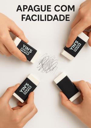 Imagem de Borracha HB Yins Branca  Conjunto 4 Unidades, Sem Borrão