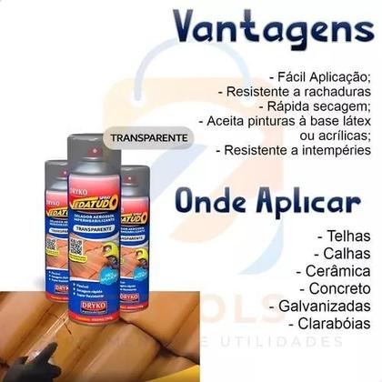 Imagem de Borracha Liquida Spray Impermeabilizante transparente Dryko Vedatudo  400ml/235G
