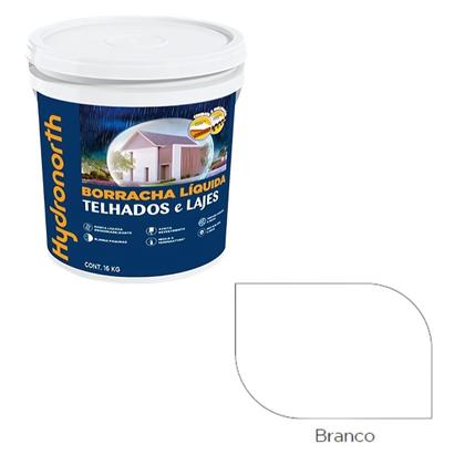 Imagem de Borracha Líquida Telhados e Lajes Branco Balde Plástico 16kg  Hydronorth