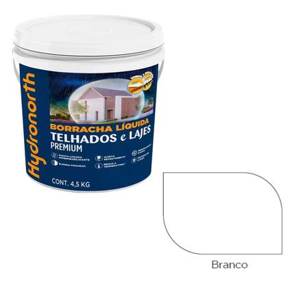 Imagem de Borracha Líquida Telhados e Lajes Branco Galão Plástico 4,5kg  Hydronorth