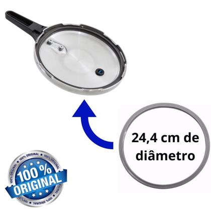 Imagem de Borracha para Panela De Pressão Nigro Eterna tamanhos 3/4,5/6 Litros, Silicone, Original