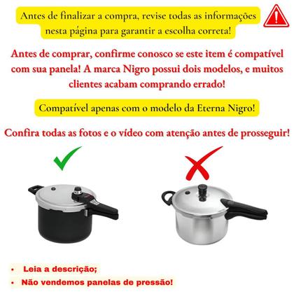 Imagem de Borracha Para Tampa De Panela De Pressão Nigro Eterna 3/4,5/6l Original