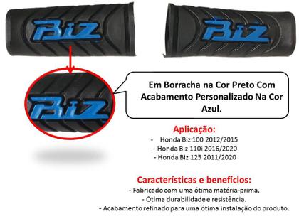 Imagem de Borracha Pedal De Estribo Personalizado Azul Biz 100 110 125