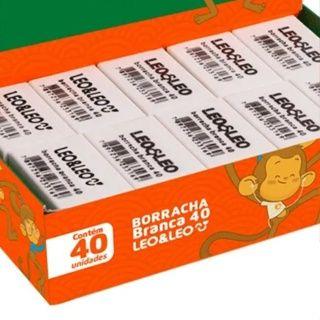Imagem de Borracha plastica branca cx40 leo&leo