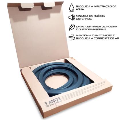 Borracha Porta Guarnição Tri Bulbo Com Aba 4000mm - New Kar Imagem de Borracha Porta Guarnição Tri Bulbo Com Aba 4000mm