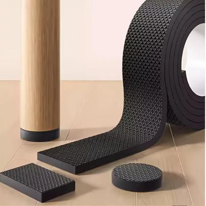Imagem de Borracha proteção cadeira moveis adesiva larg 4cmx2m 6mm esp