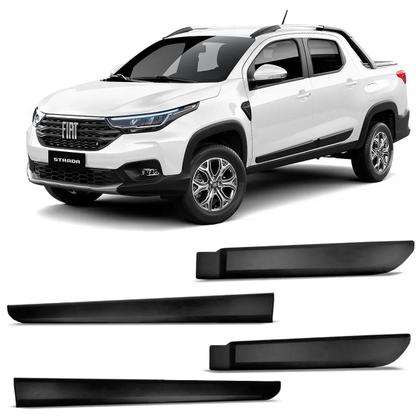 Imagem de Borrachão Friso Lateral Strada 2021 22 23 24 25 Cabine Simples ou Dupla Modelo Original