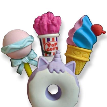 Imagem de Borrachas Divertidas Comidinha Unicornio Papelaria Escolar