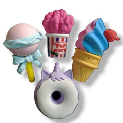 Imagem de Borrachas Divertidas Comidinha Unicornio Papelaria Escolar