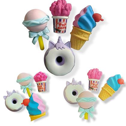 Imagem de Borrachas Divertidas Comidinha Unicornio Papelaria Escolar