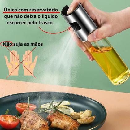 Imagem de Borrifador De Azeite E Óleos Vidro Spray Pulverizador Gourmet Porta Óleo Azeite Vinagre