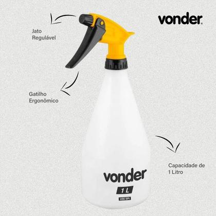Imagem de Borrifador Leve Resistente Jato Regulável Uso Doméstico 1 L