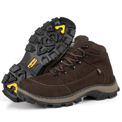 Imagem de Bota Adventure Casual Couro Nobuck Hiking Extreme Bell Boots - 900 - Café