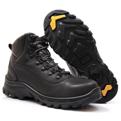 Imagem de Bota Adventure Masculina Coturno Trabalho Macia Leve Cano Médio Resistente