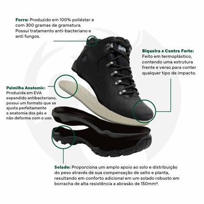 Imagem de Bota Adventure Tiê 02 Apache Cano Alto Coturno Macboot