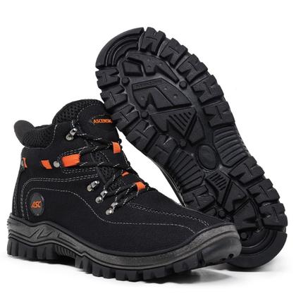 Imagem de Bota Adventure Tratorada Masculina Solado Borracha Costurado Palmilha PU Confort Para Trilha