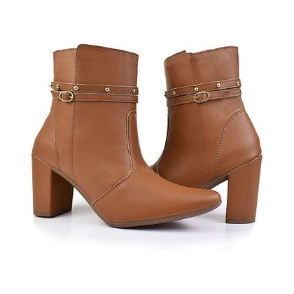 Imagem de Bota bico fino salto fashion confortável com fivela OLZZY