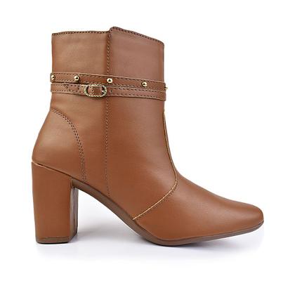 Imagem de Bota bico fino salto fashion confortável com fivela OLZZY