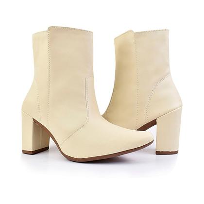 Imagem de Bota bico fino salto fashion confortável OLZZY